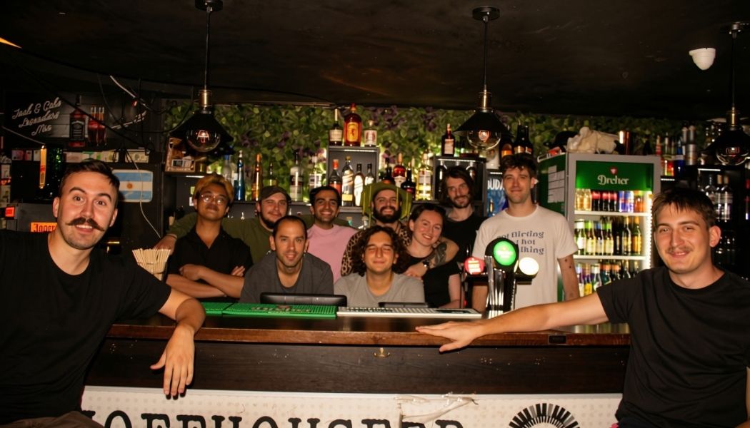 The Hoff House team behind the bar