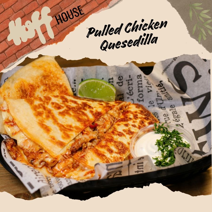 Pulled chicken quesadilla